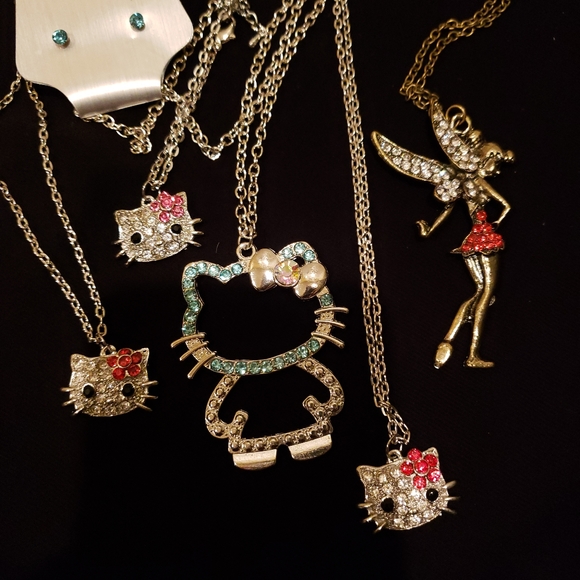 Hello Kitty Tinkerbell fairy Jewelry - Hello Kitty Tinkerbell fairy bundle